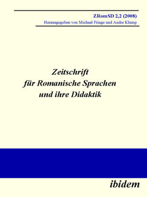cover image of Zeitschrift für Romanische Sprachen und ihre Didaktik